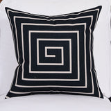 Radial Black Cushion Cover