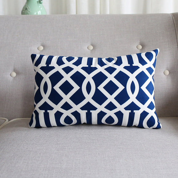 Abigail Royal Blue Rectangle Cushion Cover