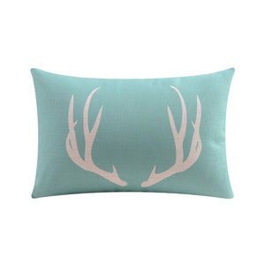 Antler Blue Rectangle Cushion Cover