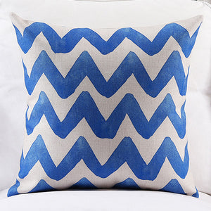 Blue Waves Cushion Cover