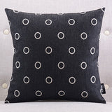 Circular Black Cushion cover