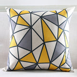 Grey Yellow abstract Cushion cover
