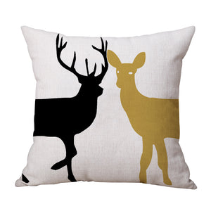 Doe and Deer Cushion Cover