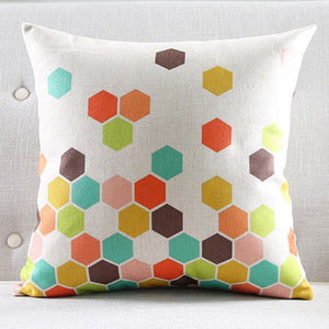 Hexa colourful Cushion cover