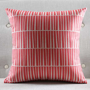 Scarlet Stripes Cushion Cover