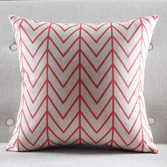 Scarlet Waves Cushion Cover