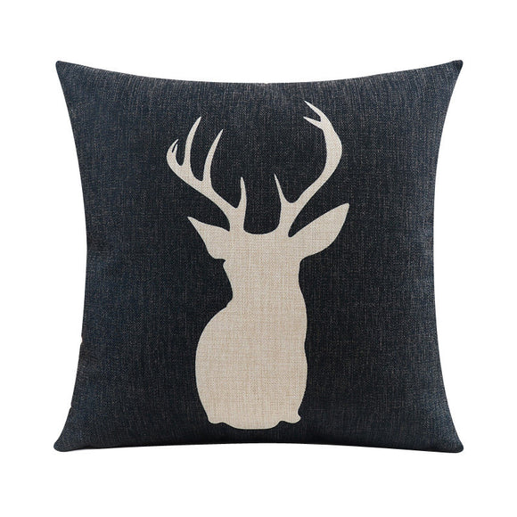 Black Stag Cushion Cover
