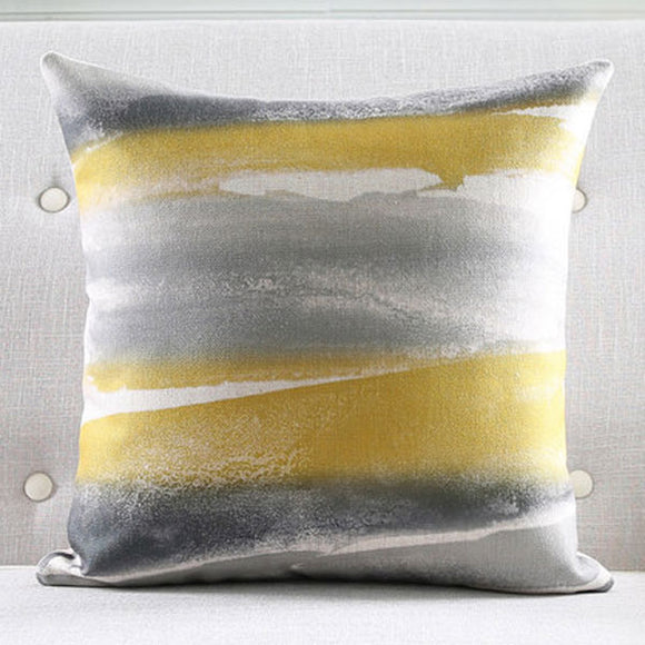 Whirlpool grey & yellow Cushion Cover
